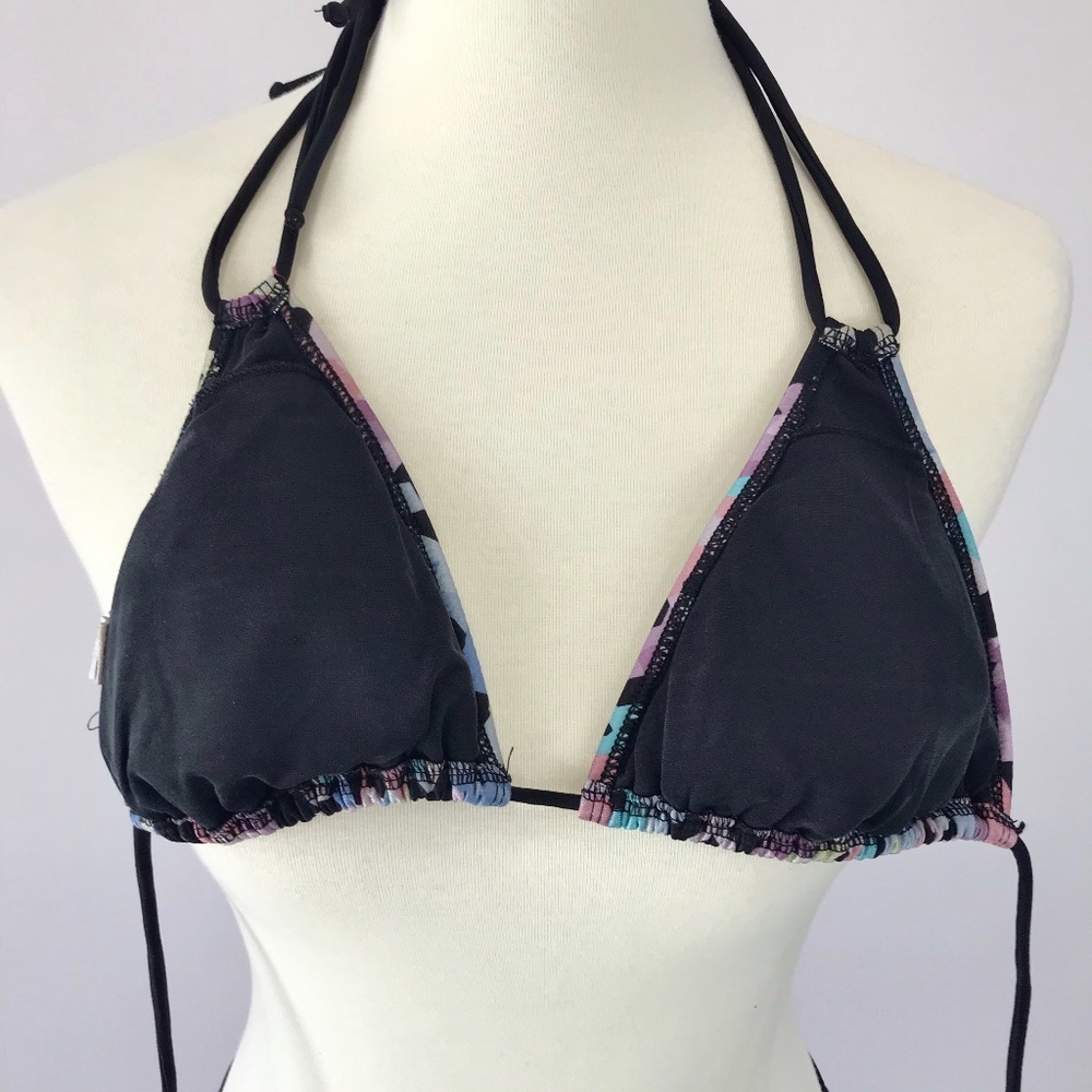 Folded & Hung Multicolor Abstract String Bikini - Picture 6 of 8
